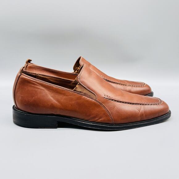 Cole Haan Shoes Mens 11 Brown Leather Slip On Loafers Dress Comfort Classic - Picture 1 of 12